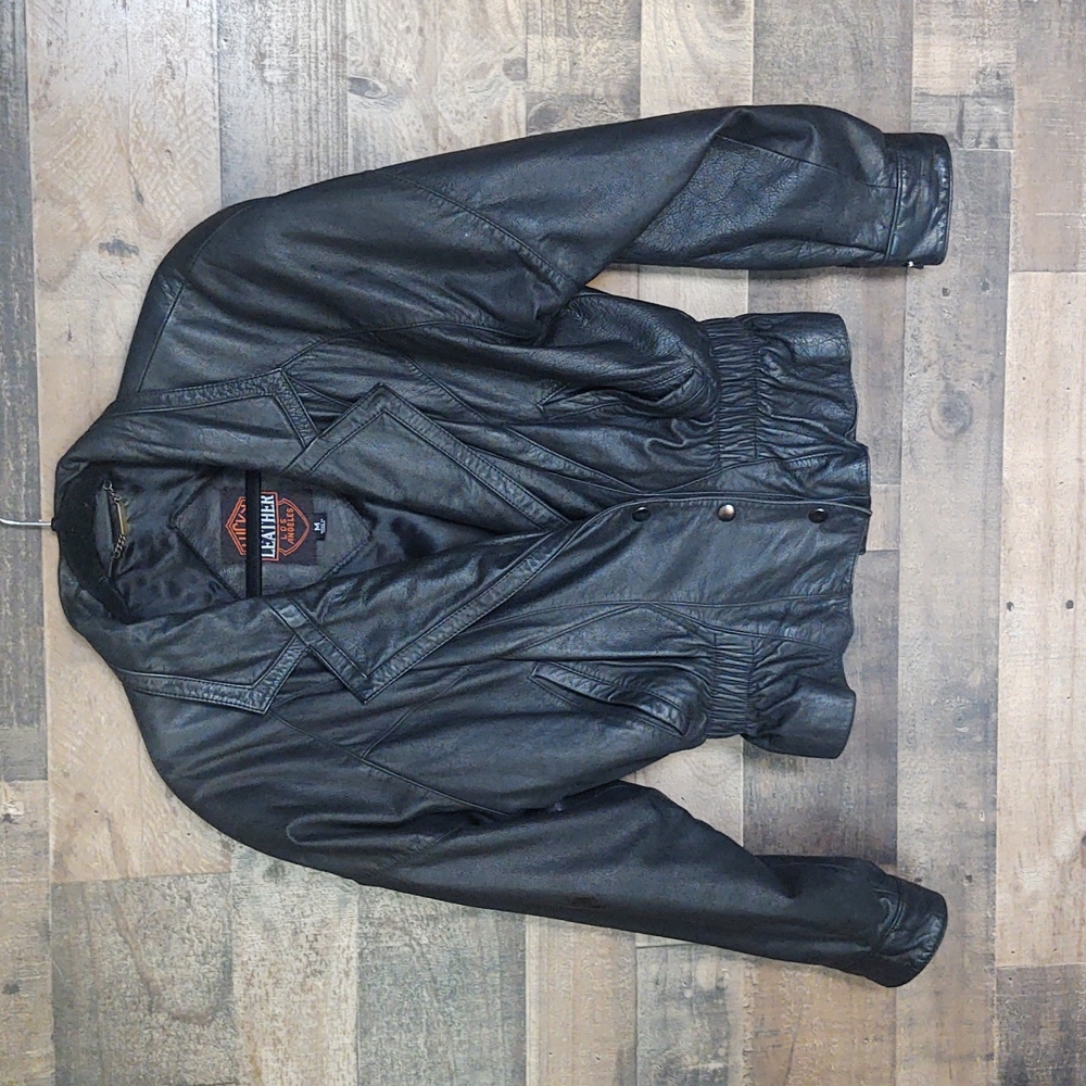 Vintage Lucky Leather Biker style Jacket  women's sz med